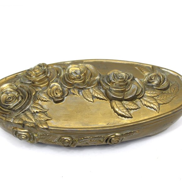 Vintage Godinger Rose Motif Keepsake/Jewelry Box - Picture 3 of 11